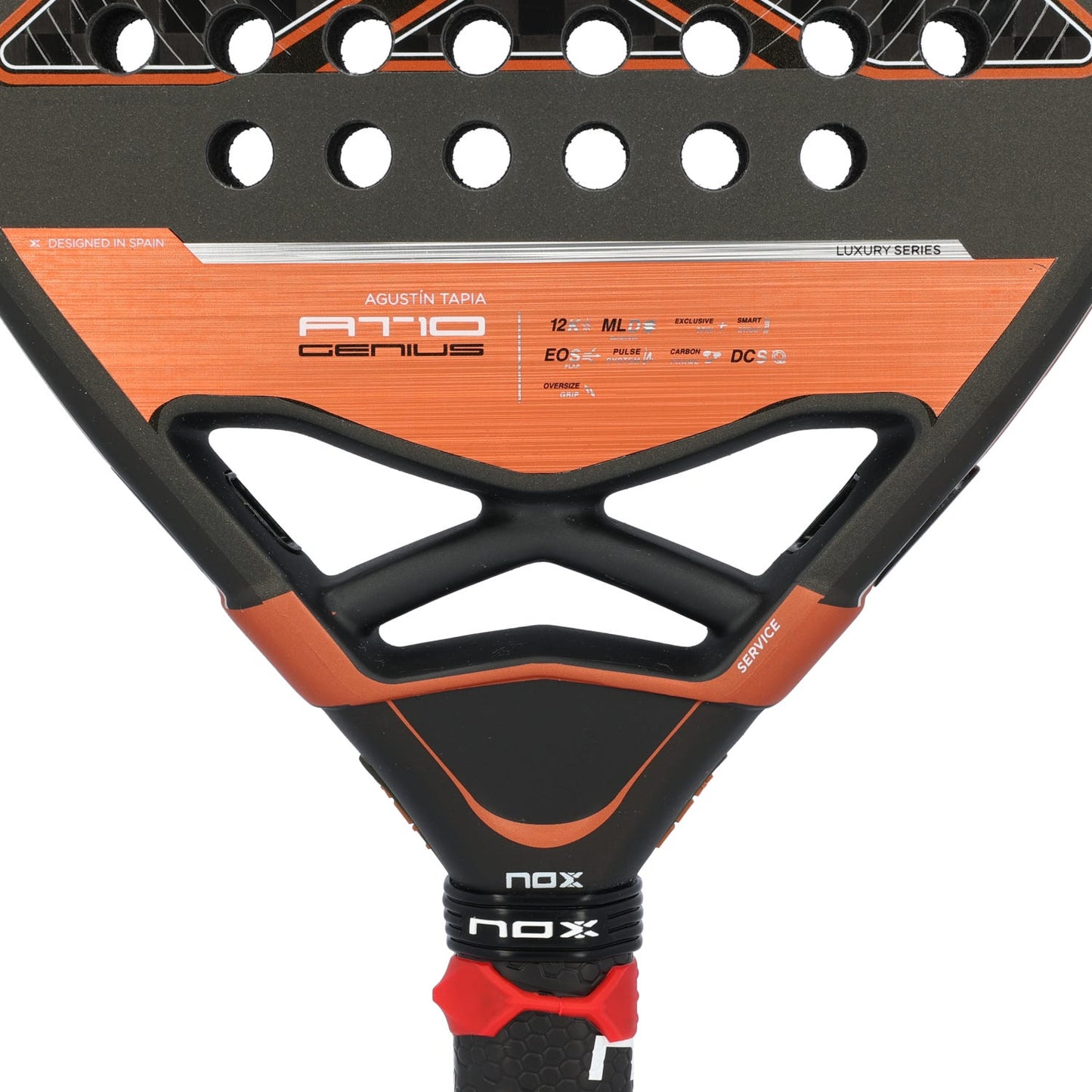 RAQUETE DE PADEL NOX AT10 LUXURY GENIUS ATTACK 12K 2025 BY AGUSTÍN TAPIA