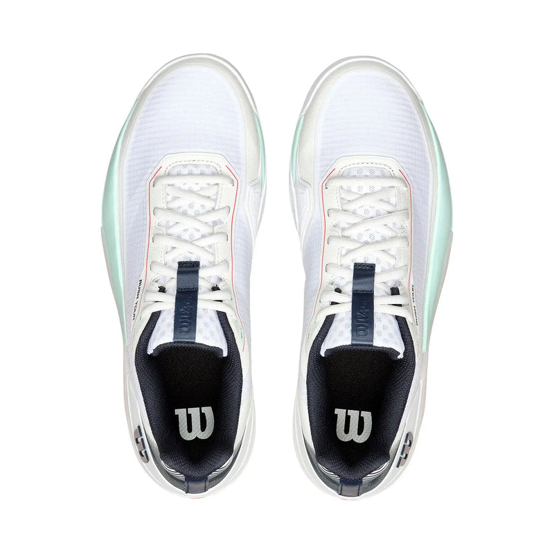 Carica immagine in Galleria Viewer, SAPATILHAS DE PADEL HOMEM WILSON RUSH TOUR 5 CLAY BRANCO/VERDE AGUA/CORAL