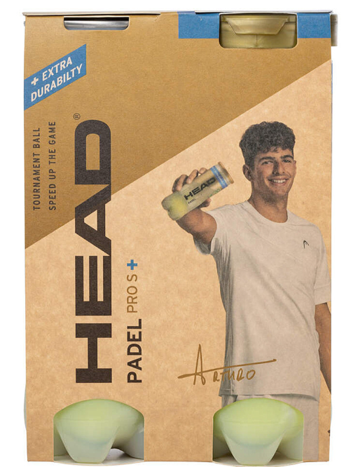 TUBO DE BOLAS DE PADEL HEAD PRO S+ (Pack de 2)