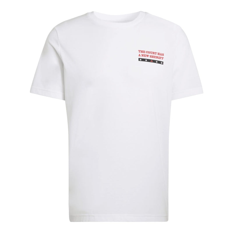 Laden Sie das Bild in Galerie -Viewer, T-SHIRT HOMEM ADIDAS BRANCA Padel Wanted Graphic