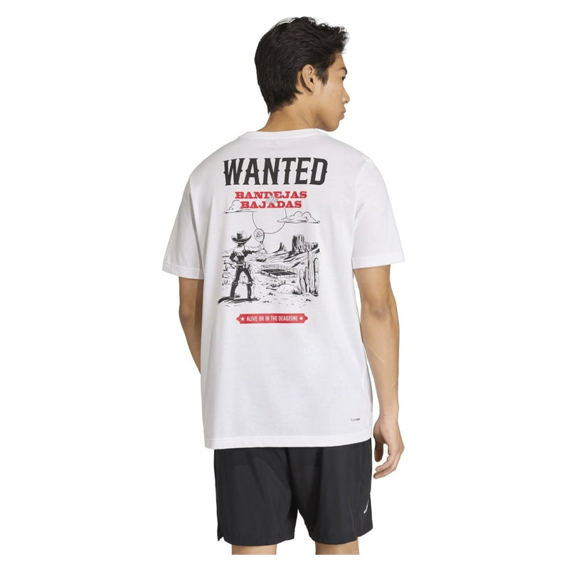 Laden Sie das Bild in Galerie -Viewer, T-SHIRT HOMEM ADIDAS BRANCA Padel Wanted Graphic