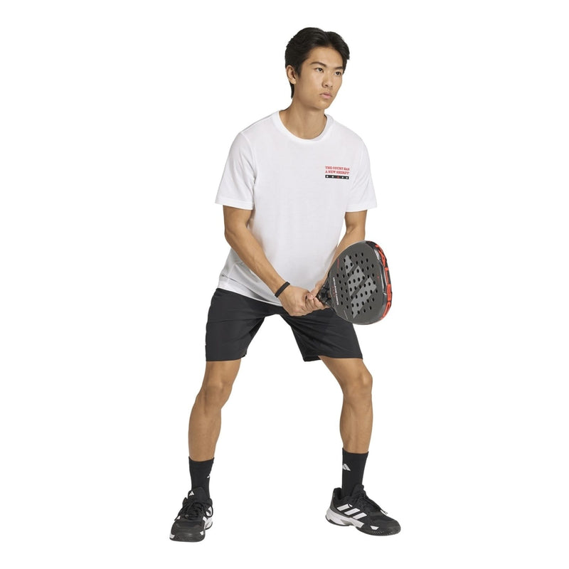 Laden Sie das Bild in Galerie -Viewer, T-SHIRT HOMEM ADIDAS BRANCA Padel Wanted Graphic