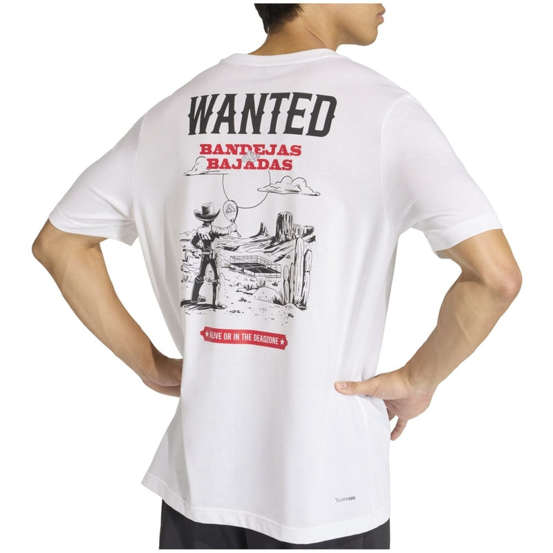 Laden Sie das Bild in Galerie -Viewer, T-SHIRT HOMEM ADIDAS BRANCA Padel Wanted Graphic