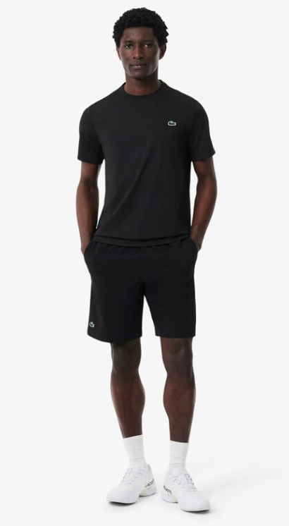 T-SHIRT HOMEM LACOSTE ELÁSTICA C/ PROTECÇÃO UV Preta