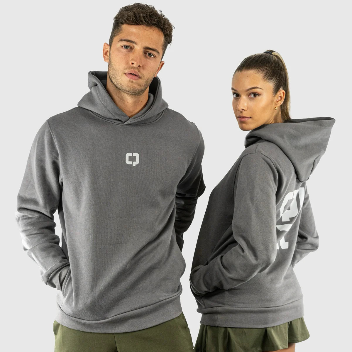 SWEATSHIRT MULHER QUAD Stylish Hoodie Cinza