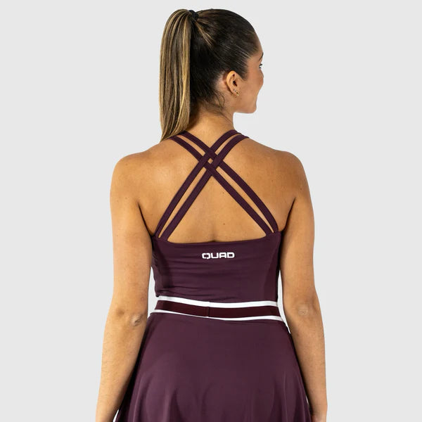 TOP DE ALÇA DUPLA MULHER QUAD BORDEAUX