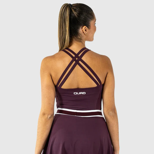 TOP DE ALÇA DUPLA MULHER QUAD BORDEAUX