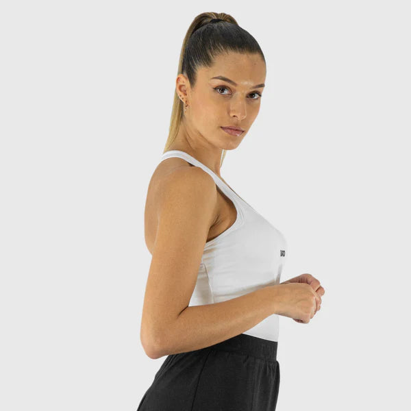 Cargue la imagen en el visor de la galería, TOP TIRANTES MUJER CUADRO BLANCO