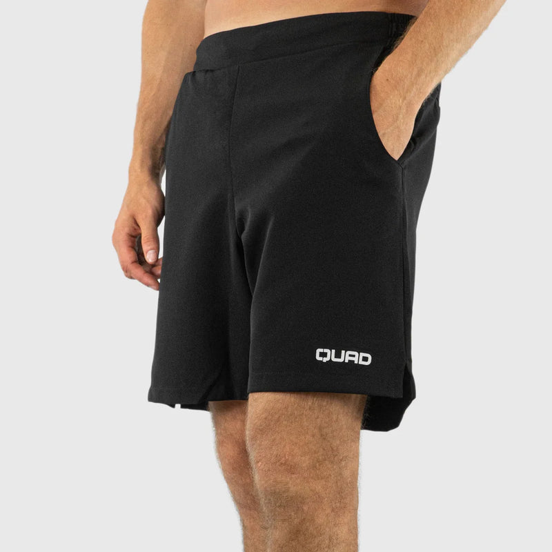 Cargue la imagen en el visor de la galería, PANTALONES CORTOS HOMBRE CUADRO PADEL COURT NEGRO