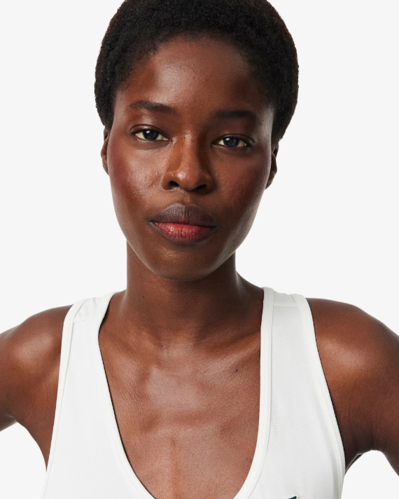 Laden Sie das Bild in Galerie -Viewer, TOP MULHER LACOSTE SLIM FIT BRANCO