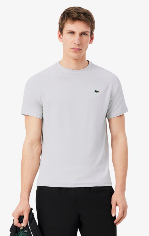 Carica immagine in Galleria Viewer, T-SHIRT HOMEM LACOSTE ELÁSTICA COM TECNOLOGIA ULTRA-DRY CINZA