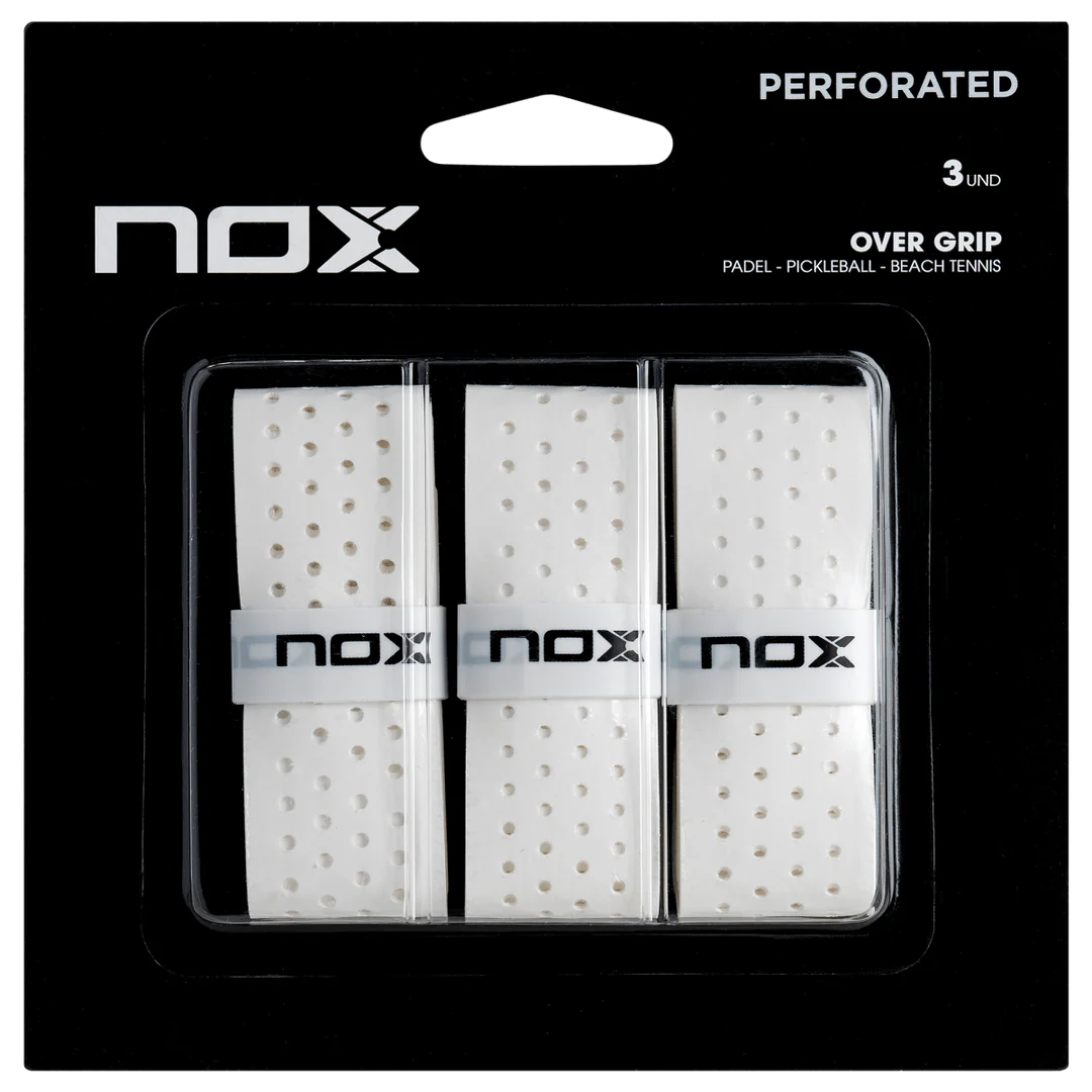 Overgrip NOX PRO Branco Perforado PACK 3 unidades