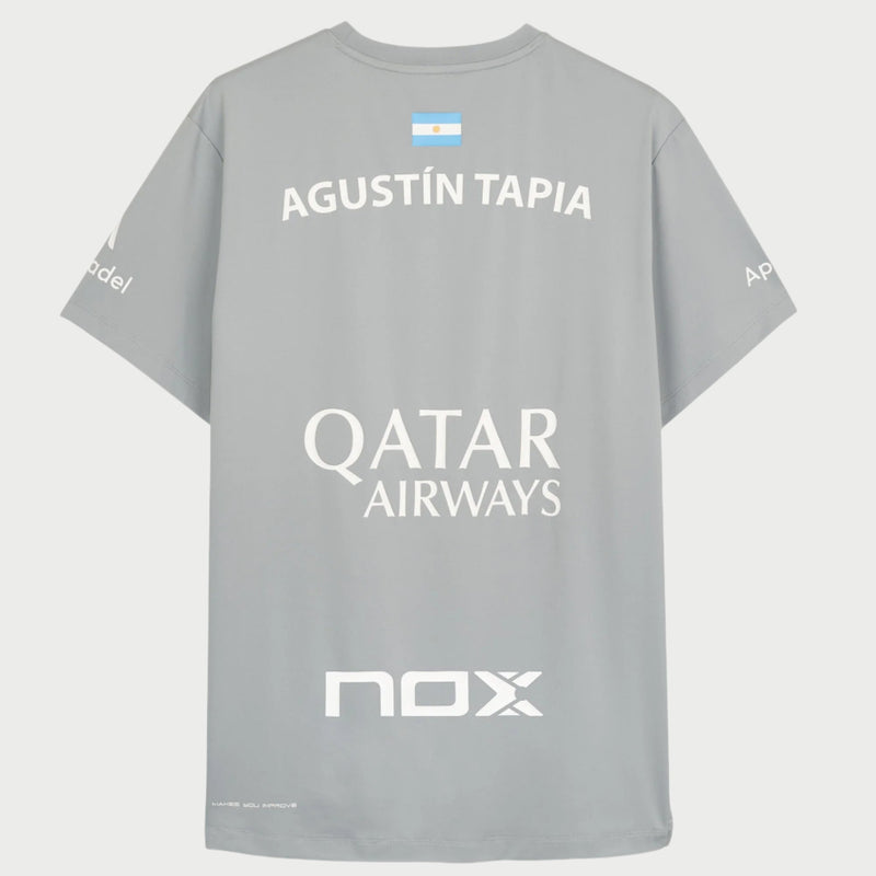 Carica immagine in Galleria Viewer, T-SHIRT HOMEM NOX AT10 AGUSTIN TAPIA SPONSORS CINZA