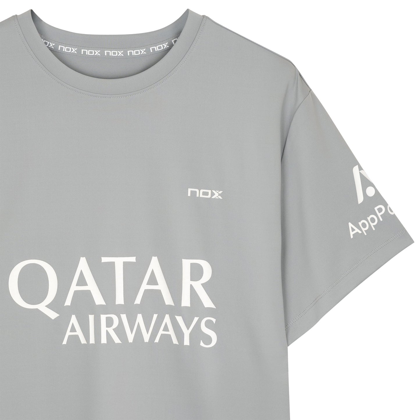T-SHIRT HOMEM NOX AT10 AGUSTIN TAPIA SPONSORS CINZA