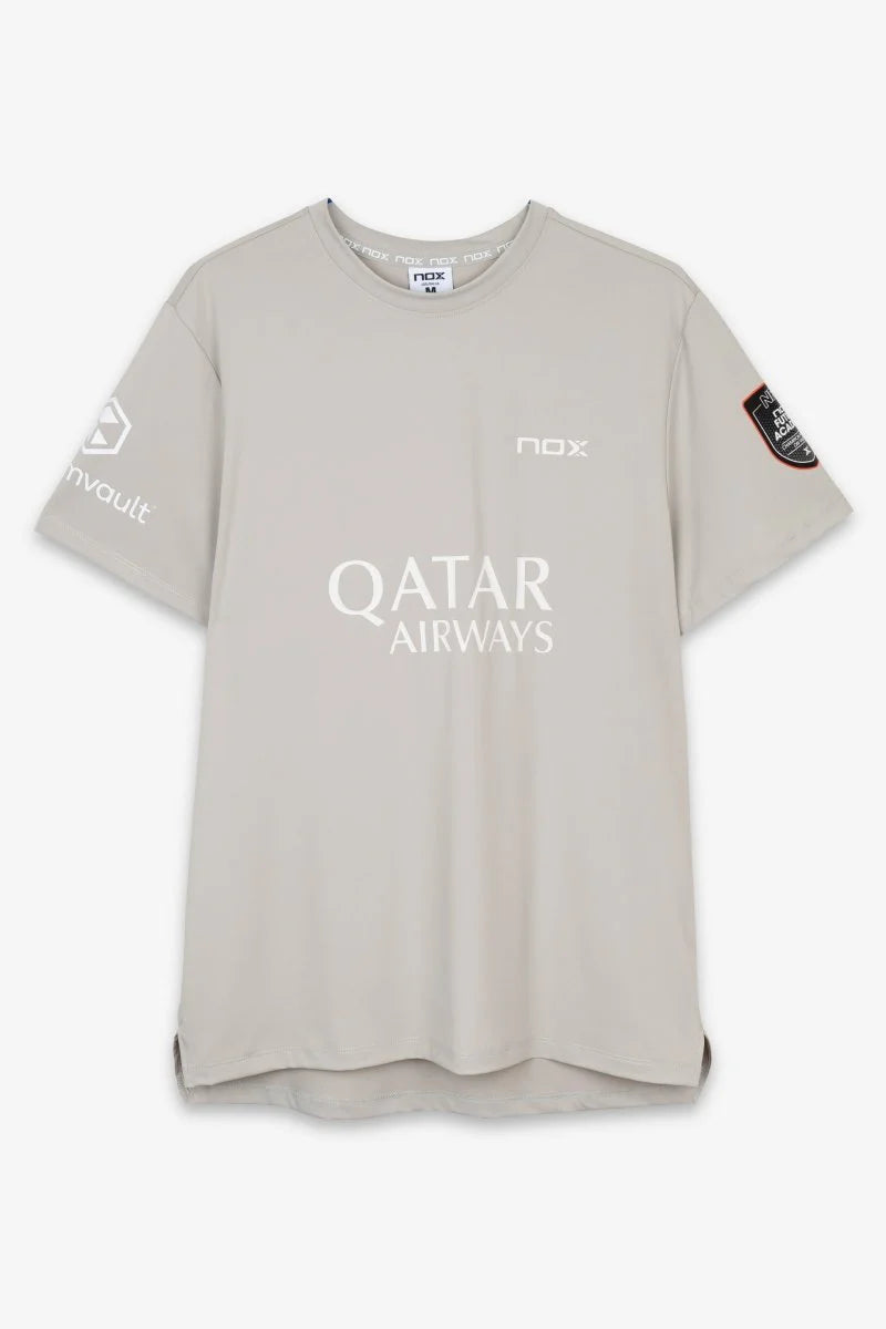 Cargue la imagen en el visor de la galería, CAMISETA HOMBRE NOX SPONSORS AT10 GRIS AGUSTÍN TAPIA 2026