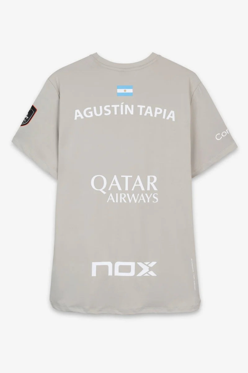 Cargue la imagen en el visor de la galería, CAMISETA HOMBRE NOX SPONSORS AT10 GRIS AGUSTÍN TAPIA 2026