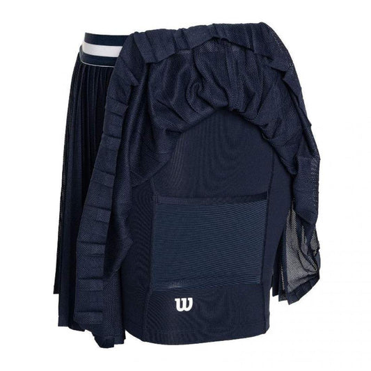 SAIA MULHER WILSON TEAM PLEATED CLASSIC NAVY