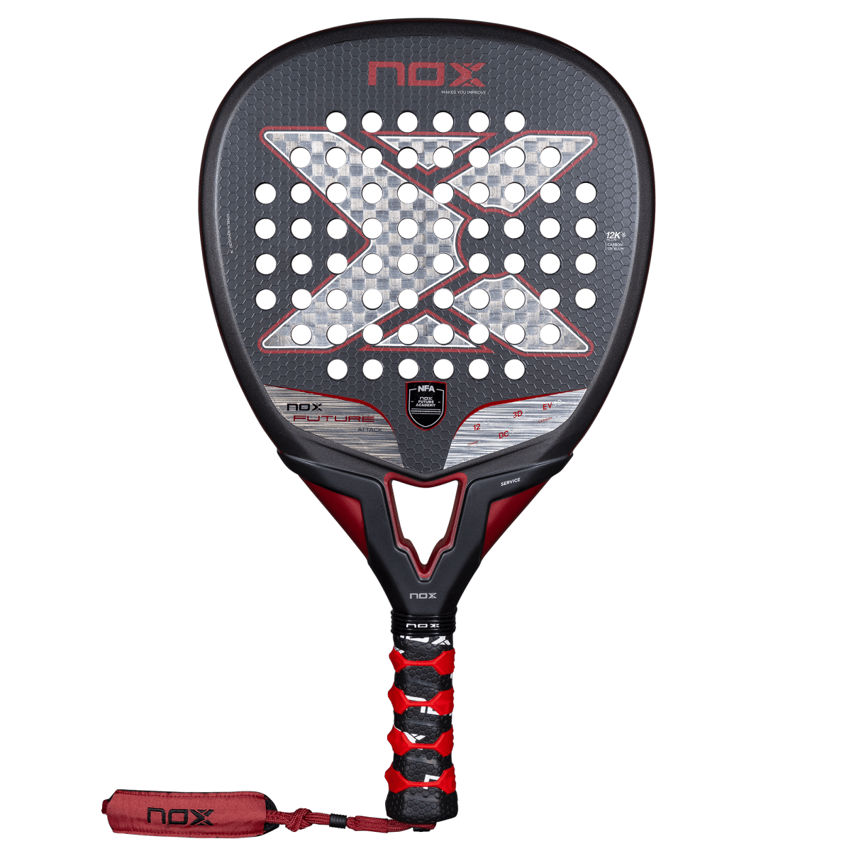 RAQUETE DE PADEL NOX FUTURE ATTACK 12K ALUM