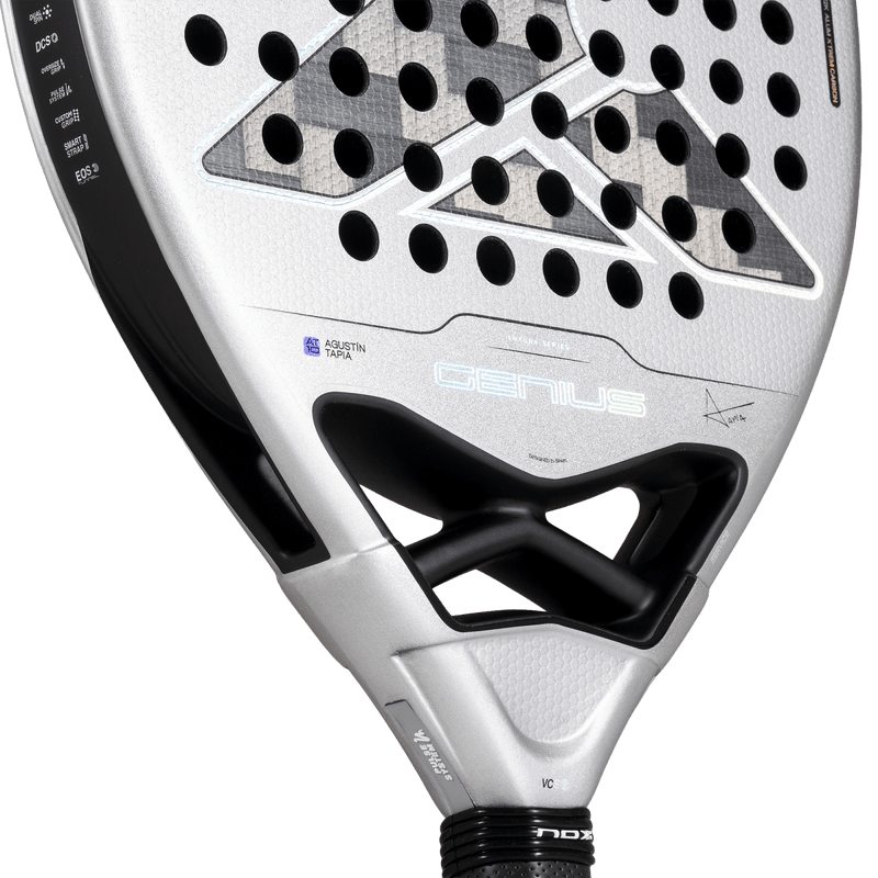 Abrir imagem na galeria, RAQUETE DE PADEL NOX GENIUS ATTACK 12K ALUM XTREM 2027 by AGUSTÍN TAPIA - PRE-VENDA