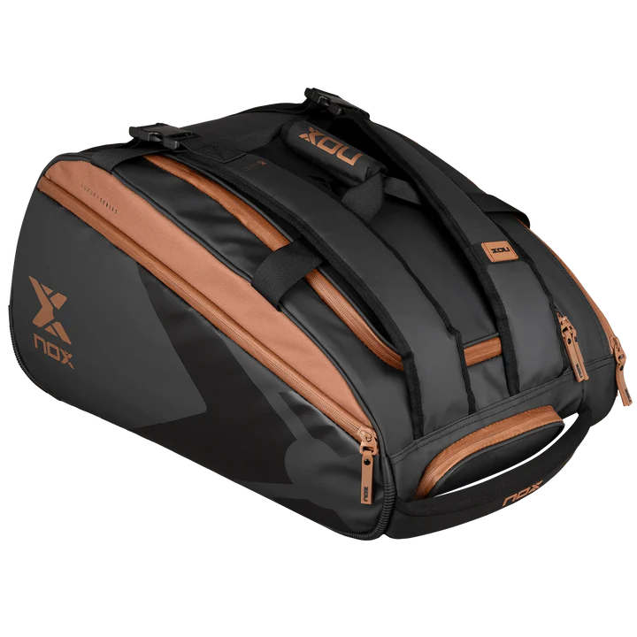 Carica immagine in Galleria Viewer, SACO DE PADEL NOX LUXURY OPEN SERIES PRETO/CASTANHO