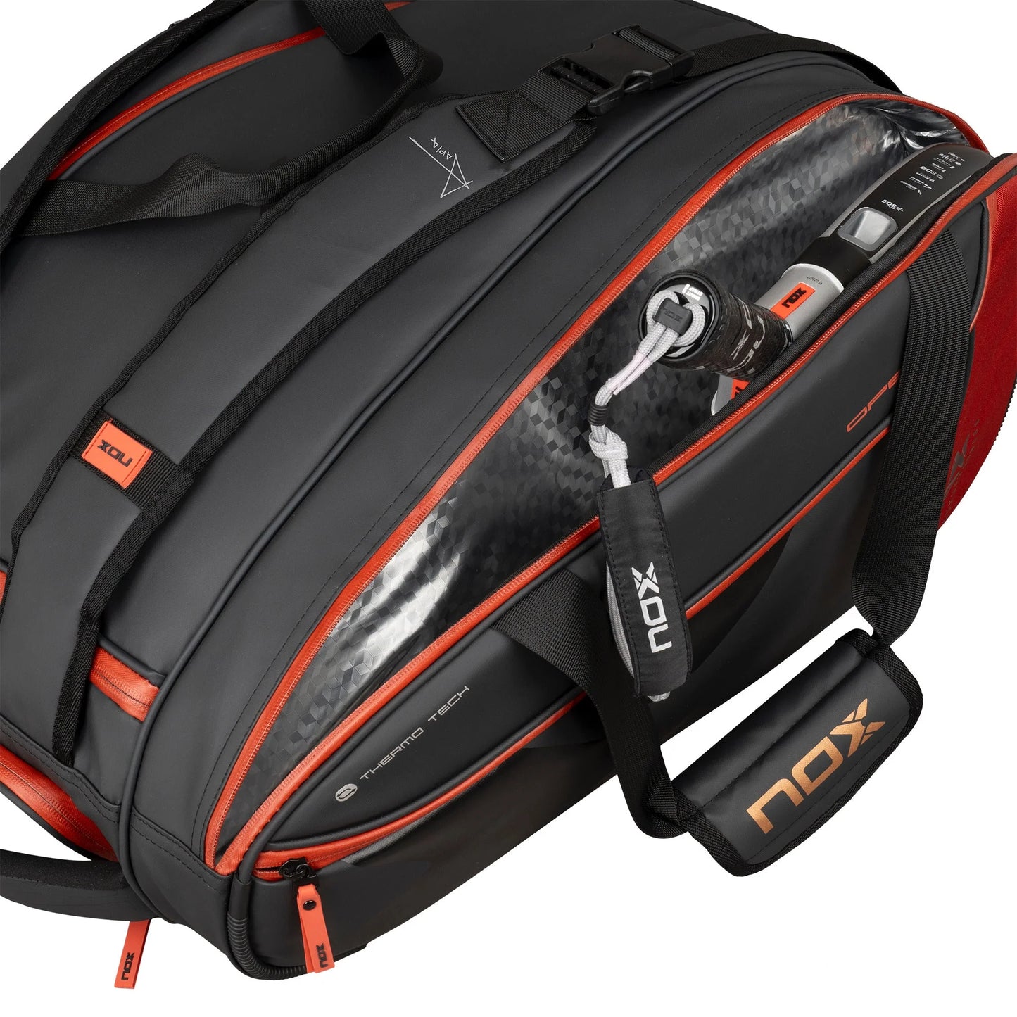 SACO DE PADEL NOX LUXURY OPEN SERIES PRETO/VERMELHO