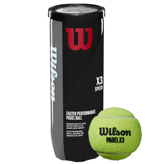 TUBO DE BOLAS DE PADEL WILSON X3 SPEED