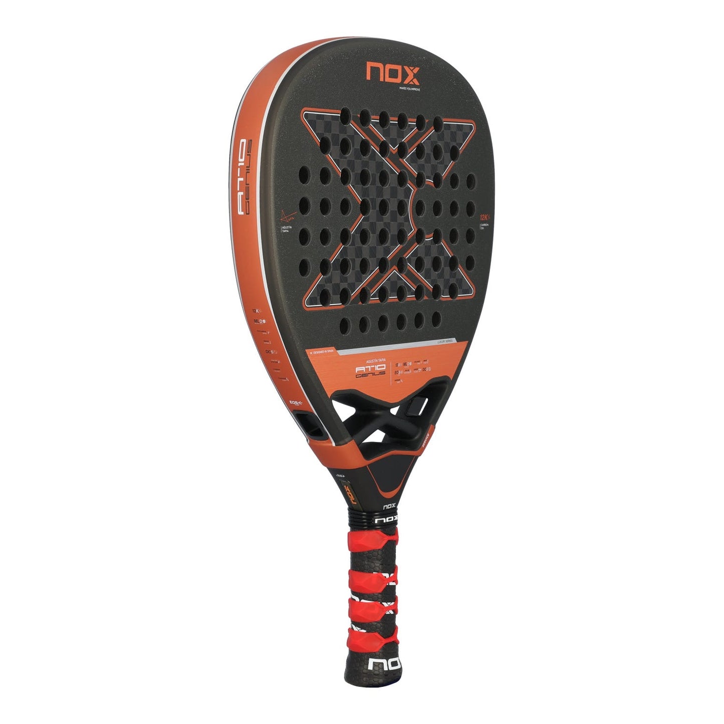 RAQUETE DE PADEL NOX AT10 LUXURY GENIUS ATTACK 12K 2025 BY AGUSTÍN TAPIA