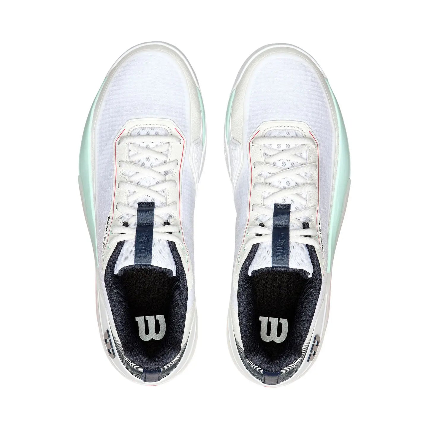 SAPATILHAS DE PADEL HOMEM WILSON RUSH TOUR 5 CLAY BRANCO/VERDE AGUA/CORAL