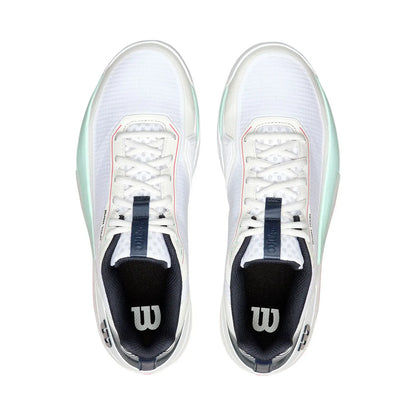 SAPATILHAS DE PADEL HOMEM WILSON RUSH TOUR 5 CLAY BRANCO/VERDE AGUA/CORAL