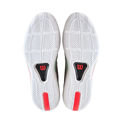 SAPATILHAS DE PADEL HOMEM WILSON RUSH TOUR 5 CLAY BRANCO/VERDE AGUA/CORAL