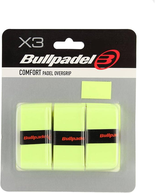 OVERGRIP BULLPADEL COMFORT AMARELO NÉON PACK 3 UNIDADES