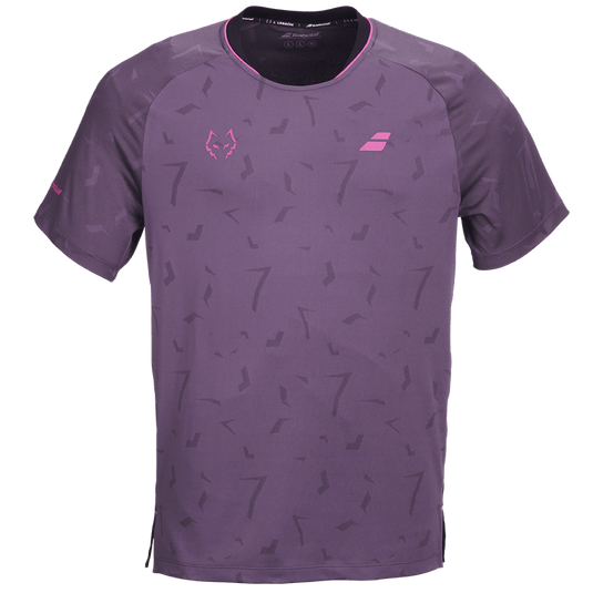 T-SHIRT HOMEM BABOLAT JUAN LEBRON PRETO/ROXO