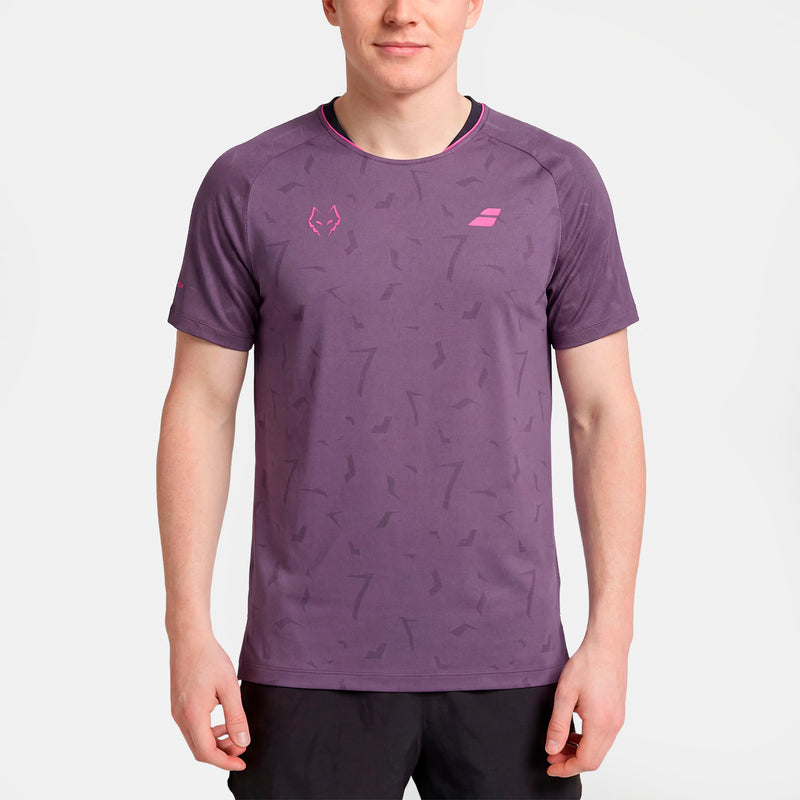 Laden Sie das Bild in Galerie -Viewer, T-SHIRT HOMEM BABOLAT JUAN LEBRON PRETO/ROXO
