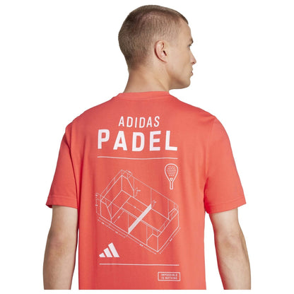 T-SHIRT HOMEM ADIDAS PADEL LUCID RED