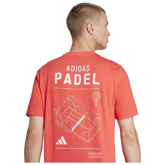 CAMISETA HOMBRE ADIDAS PÁDEL LUCID RED