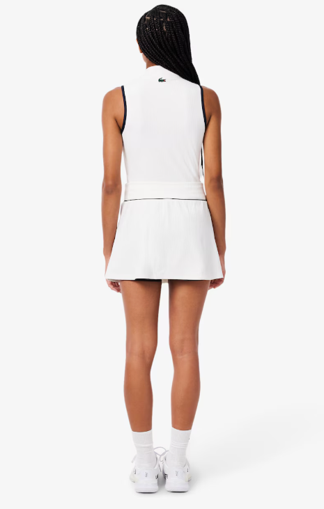 SAIA CANELADA MULHER LACOSTE HERITAGE COM TECNOLOGIA ULTRA-DRY