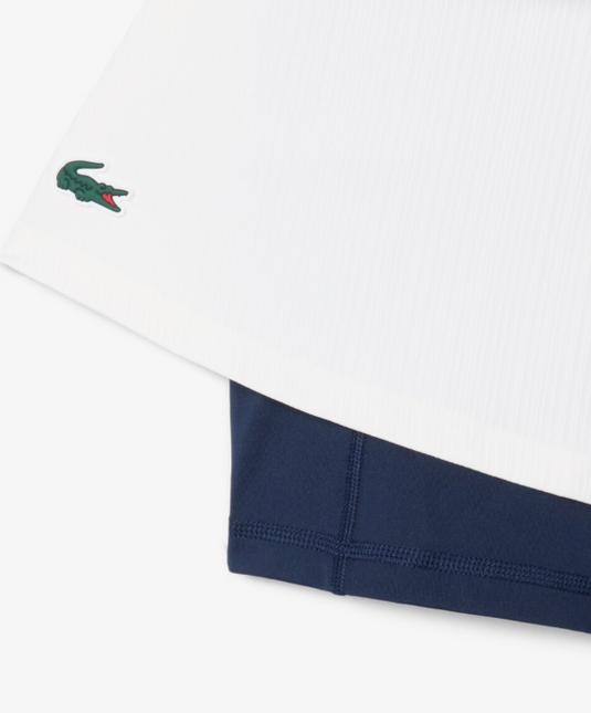 SAIA CANELADA MULHER LACOSTE HERITAGE COM TECNOLOGIA ULTRA-DRY