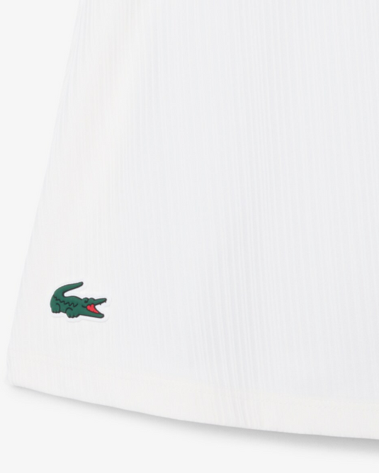 SAIA CANELADA MULHER LACOSTE HERITAGE COM TECNOLOGIA ULTRA-DRY