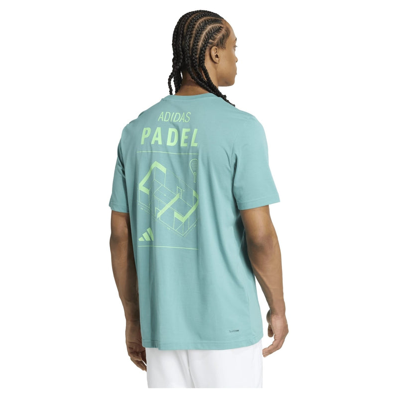 Cargue la imagen en el visor de la galería, CAMISETA HOMBRE ADIDAS PÁDEL VERDE
