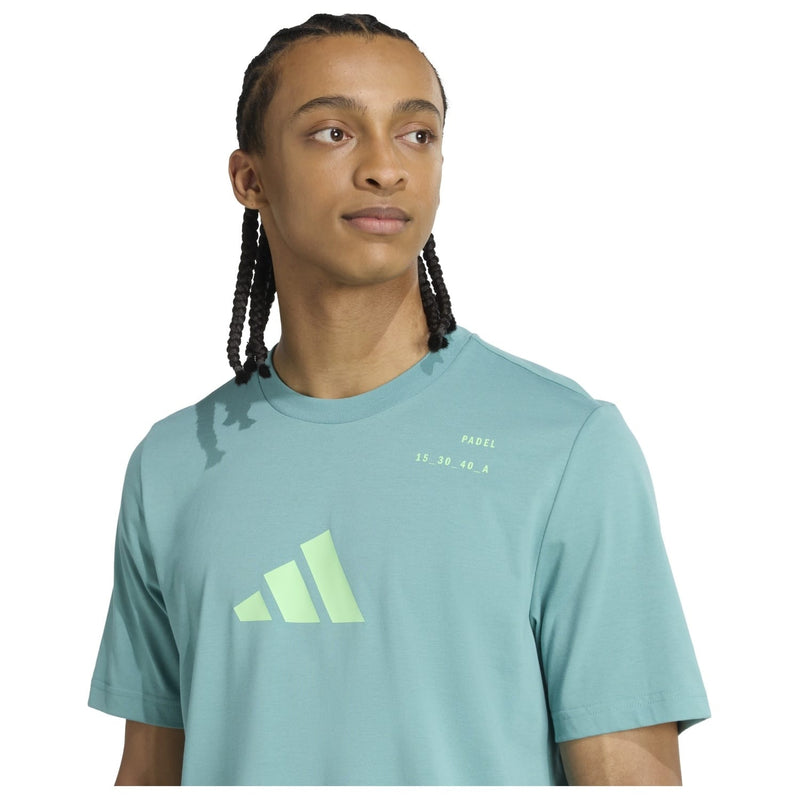 Cargue la imagen en el visor de la galería, CAMISETA HOMBRE ADIDAS PÁDEL VERDE
