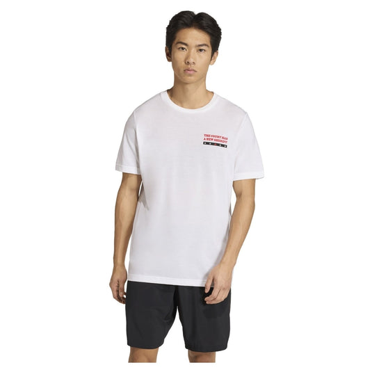 T-SHIRT HOMEM ADIDAS BRANCA Padel Wanted Graphic