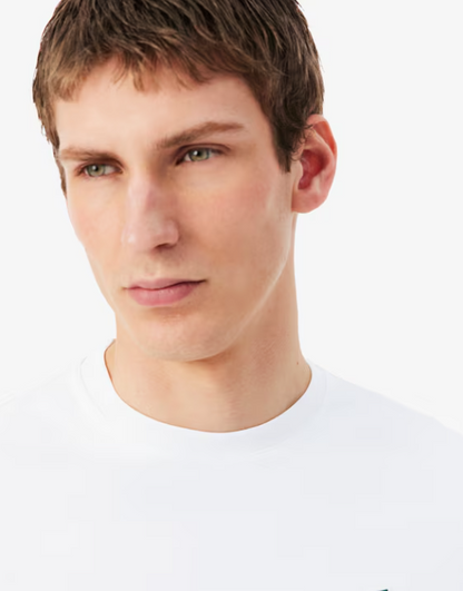 T-SHIRT HOMEM LACOSTE ELÁSTICA C/ PROTECÇÃO UV Branca