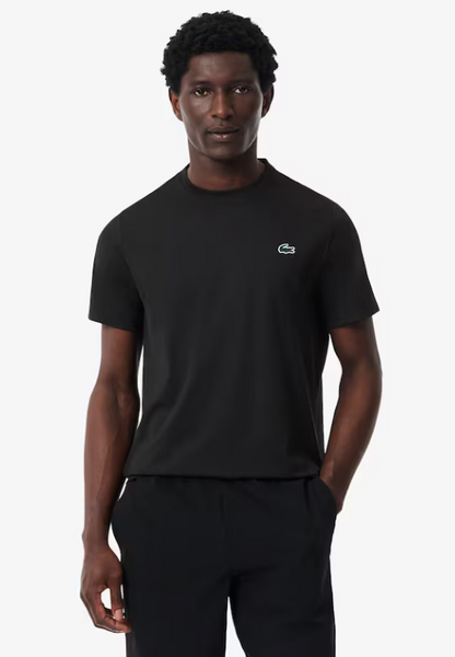 T-SHIRT HOMEM LACOSTE ELÁSTICA C/ PROTECÇÃO UV Preta