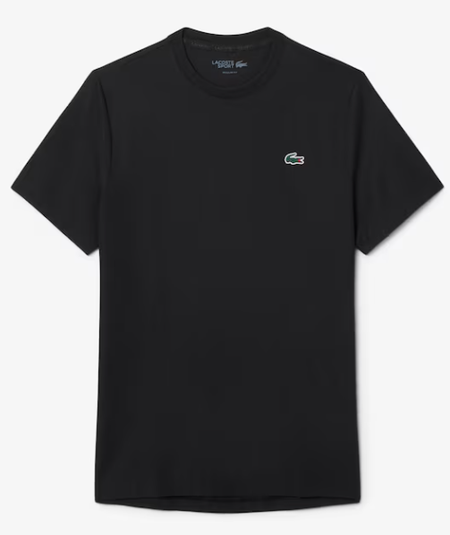 T-SHIRT HOMEM LACOSTE ELÁSTICA C/ PROTECÇÃO UV Preta
