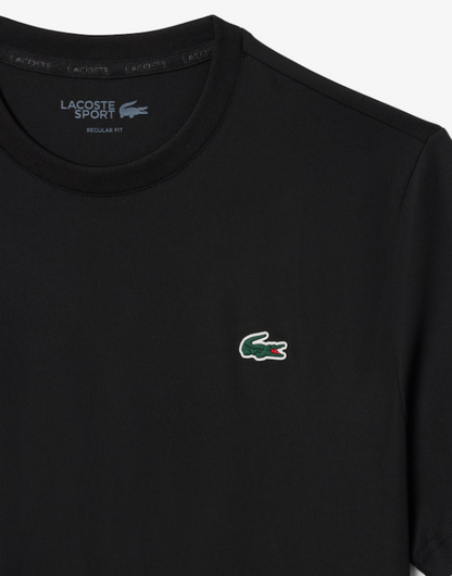 T-SHIRT HOMEM LACOSTE ELÁSTICA C/ PROTECÇÃO UV Preta