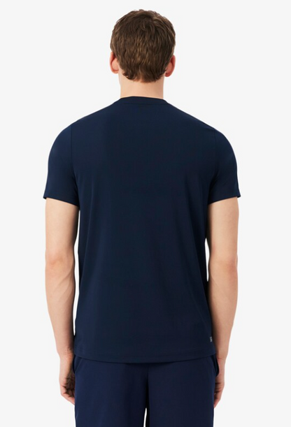 T-SHIRT HOMEM LACOSTE ELÁSTICA C/ PROTECÇÃO UV Azul