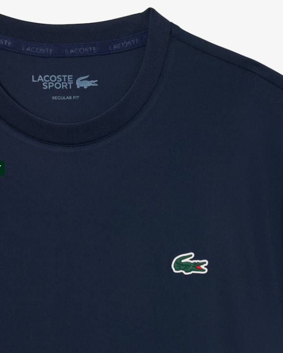 T-SHIRT HOMEM LACOSTE ELÁSTICA C/ PROTECÇÃO UV Azul