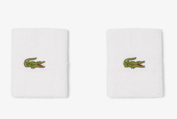 PUNHOS LACOSTE EM JERSEY ELÁSTICO Brancos (2 Unidades)