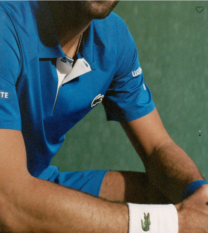 PUNHOS LACOSTE EM JERSEY ELÁSTICO Brancos (2 Unidades)