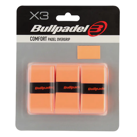 OVERGRIP BULLPADEL COMFORT LARANJA PACK 3 UNIDADES
